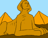 Coloring page Sphinx painted byisadora