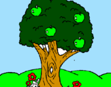 Coloring page Apple tree painted byrosa