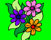 Coloring page Little flowers painted bymarina