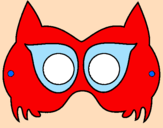 Coloring page Raccoon mask painted byrosa