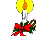 Coloring page Christmas candle painted byLOLA