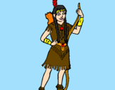 Coloring page Indian girl painted byBreanna
