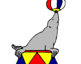 Coloring page Seal painted byKenny
