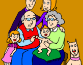 Coloring page Family  painted byVale
