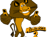 Coloring page Madagascar 2 Alex painted byCarla