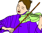 Coloring page Violinist painted bynicolette