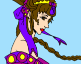 Coloring page Chinese princess painted bymichelle