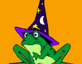 Coloring page Magician turned into a frog painted byNinja Waffle
