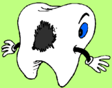 Coloring page Tooth with tooth decay painted byviviana