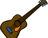 Coloring page Spanish guitar II painted byDiego A