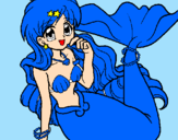 Coloring page Mermaid painted bySammie