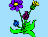 Coloring page Flowers painted byasde