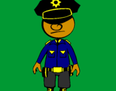 Coloring page Cop painted byMI MAMI