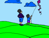 Coloring page Kite painted byjennifer tapia