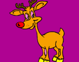 Coloring page Young reindeer painted byJENNIFER