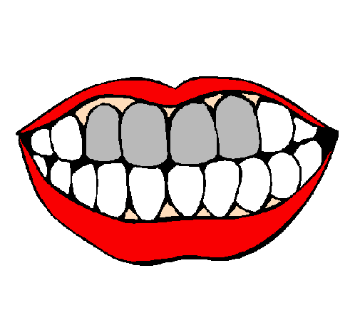 Coloring page Mouth and teeth painted byVERA