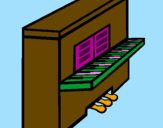 Coloring page Piano painted bypopvop