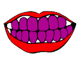 Coloring page Mouth and teeth painted byivan
