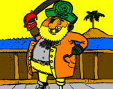 Coloring page Pirate on deck painted byDavid