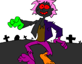 Coloring page Zombie painted byLevi