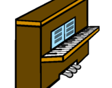 Coloring page Piano painted bymarina