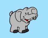 Coloring page Elephant painted byAriana