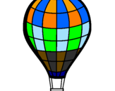 Coloring page Hot-air balloon painted byALX