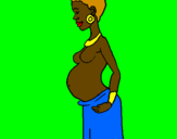 Coloring page Kenyan woman painted bystripper carla