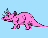 Coloring page Triceratops painted byyeah