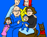 Coloring page Family  painted byleahs family