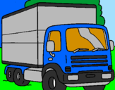 Coloring page Truck painted byDIEGO ALONSO