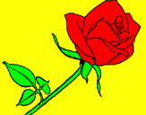 Coloring page Rose painted byhanna