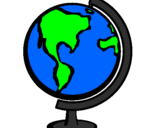 Coloring page Globe II painted byaustin g