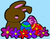 Coloring page Easter Bunny painted bycharlotte