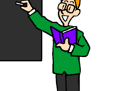 Coloring page Teacher at the board painted bylove45791