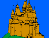 Coloring page Medieval castle painted bykendall