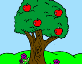 Coloring page Apple tree painted bygabi