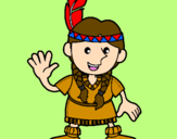 Coloring page American Indian painted byKayla