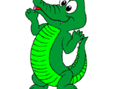 Coloring page Baby crocodile painted bycocodrilo