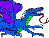 Coloring page Reptile dragon painted bylucky189