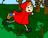 Coloring page Little red riding hood 6 painted byanna