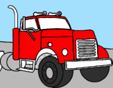 Coloring page Truck painted by v epgtg