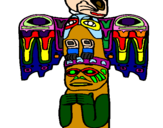 Coloring page Totem painted byDANIEL