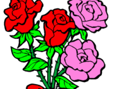 Coloring page Bunch of roses painted bystephanie   cancel   roma