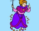 Coloring page Fairy godmother painted byNÓRÁ