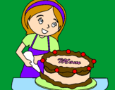 Coloring page Cake for mum II painted byCuti3Pi3