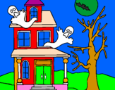 Coloring page Ghost house painted bytamara
