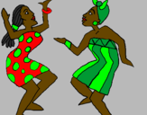 Coloring page Dancing women painted bymemooo