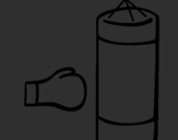 Coloring page Punching bag painted byanonymous