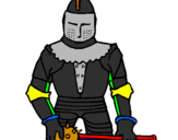 Coloring page Knight with mace painted byHudson